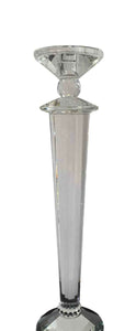 Crystal Candleholder Cut - Tapered top to bottom - Large