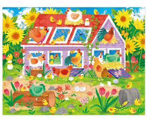 Crocodile Creek 50 Piece House Puzzle - Chicken Coop