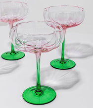 Load image into Gallery viewer, PETAL COCKTAIL GLASS- WATERMELON- SET OF 4