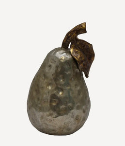 Silver Pear Ornament Medium - French Country