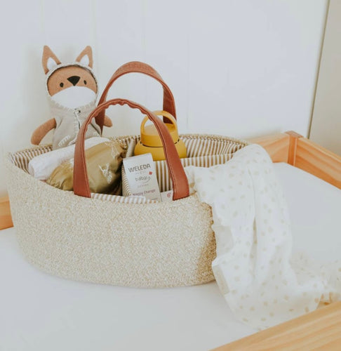 Nestling Nappy Caddy - Dark Natural Melange