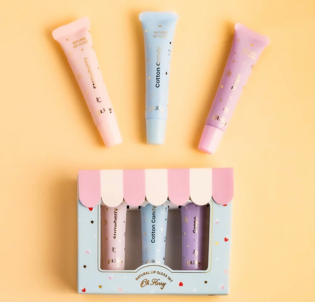 Oh Flossy - Natural Lip Gloss Set (3)