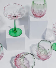 Load image into Gallery viewer, PETAL COCKTAIL GLASS- WATERMELON- SET OF 4