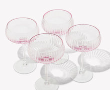 Load image into Gallery viewer, RIBBED CHAMPAGNE COUPE- SET 4 BLUSH