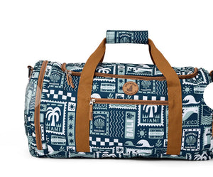 Crywolf PACKABLE DUFFEL BAG Blue Postcards