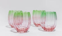 Load image into Gallery viewer, PETAL STEMLESS GLASS- WATERMELON- SET OF 4