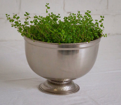 Pewter Beaded Deep Bowl