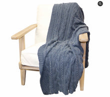 Load image into Gallery viewer, Cotton Cable Throw (125 x 150)