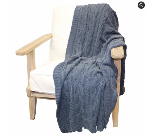 Cotton Cable Throw (125 x 150)