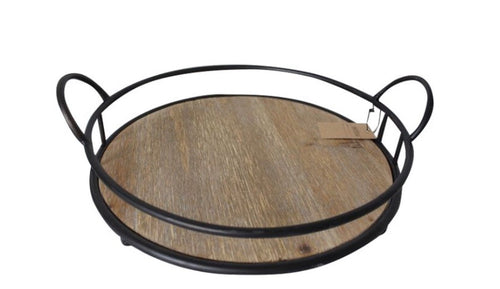 Wooden Serving Tray - Round