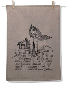 Karen Design Natural Tea Towel (Variety of Prints)