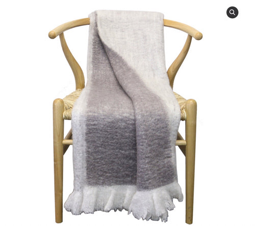 Throw Double Soft Grey