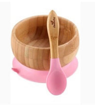 Load image into Gallery viewer, Avanchy Bamboo Suction Bowl &amp; Spoon