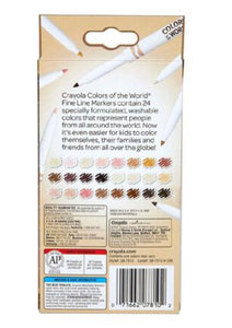 Crayola Colors of the World Fine Line Markers 24 Pack