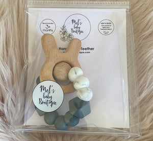 'Harper' Handmade Teething Ring - Mel’s baby Boutique