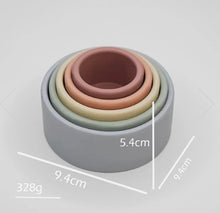 Load image into Gallery viewer, Petite Eats Round Stacking Cups - Pastel