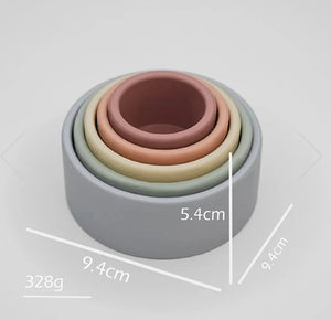 Petite Eats Round Stacking Cups - Pastel