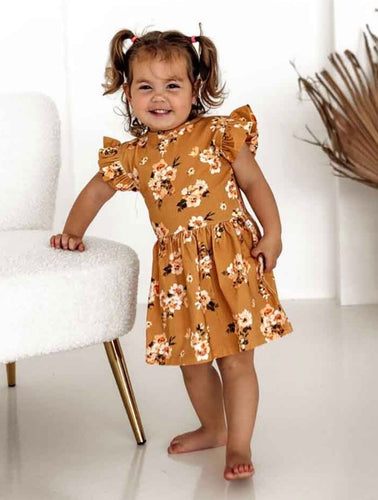Golden Flower Dress - Snuggle Hunny
