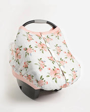 Load image into Gallery viewer, Muslin Car Seat Canopy  - Watercolour Roses