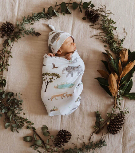 Snuggle Swaddle & Beanie Set