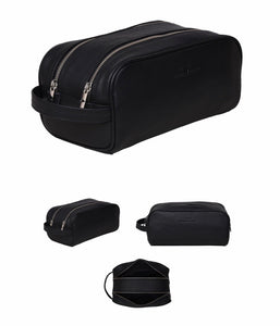 Marco Leather Wash Bag - Rambler Black