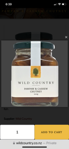 Wild Country - Pawpaw & Cashew Chutney