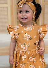 Load image into Gallery viewer, Golden Flower Dress - Snuggle Hunny