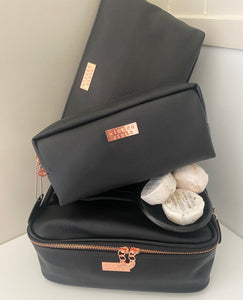 Wicked Sista - Premium black luxe large cosmetic bag