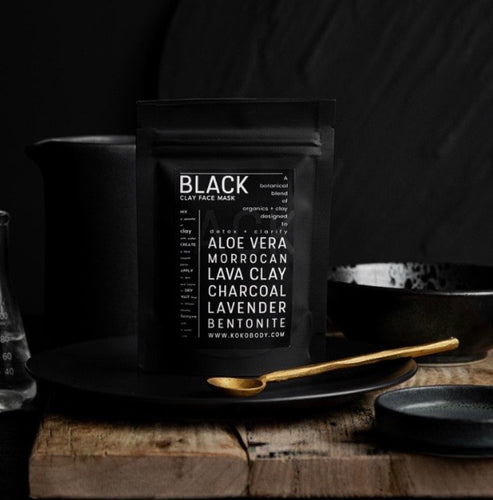 Black Clay Mask | Activated Charcoal and Aloe Vera - Koko Body