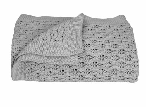 Lattice Baby Shawl - Blush Pink or Grey