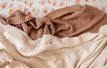 Load image into Gallery viewer, Snuggle Hunny - Hazelnut | Diamond Knit Baby Blanket