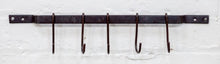 Load image into Gallery viewer, Iron hanging bar with 5 removable hooks
