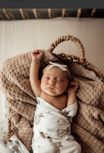 Snuggle Hunny - Hazelnut | Diamond Knit Baby Blanket