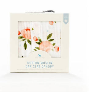 Muslin Car Seat Canopy  - Watercolour Roses