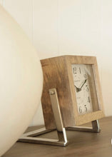 Load image into Gallery viewer, Square Wood Desk Clock - 23cm