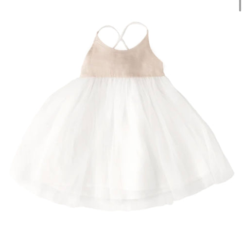 Karibou Kids - Willa Linen Tutu Dress - Beige