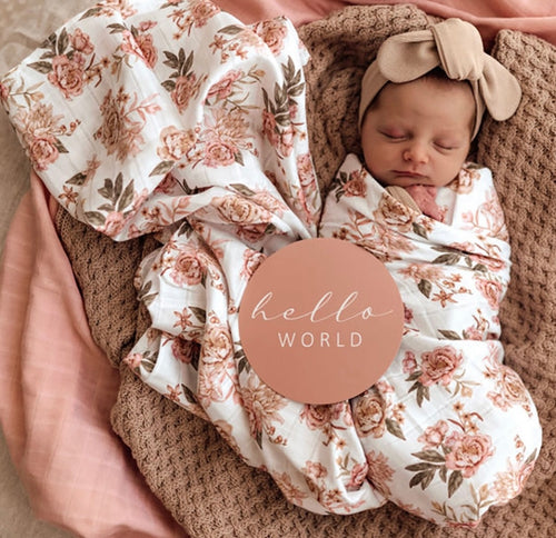 Snuggle Hunny - Rosette | Organic Muslin Wrap