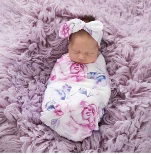 Snuggle Swaddle & Topknot Set