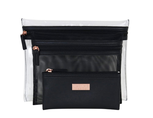 WICKED SISTA JENNA TRIO PURSE - BLACK