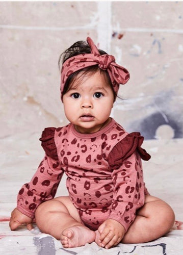 Little Flock of Horrors - Luna Merino Bodysuit Cheetah