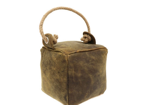 CHANDRI LEATHER DOOR STOP - SQUARE