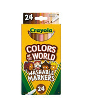 Load image into Gallery viewer, Crayola Colors of the World Fine Line Markers 24 Pack