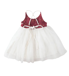 Karibou Kids - Willa Linen Tutu Dress - Golden Stars