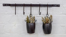 Load image into Gallery viewer, Iron hanging bar with 5 removable hooks