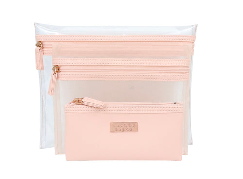 WICKED SISTA JENNA TRIO PURSE - BLUSH PINK