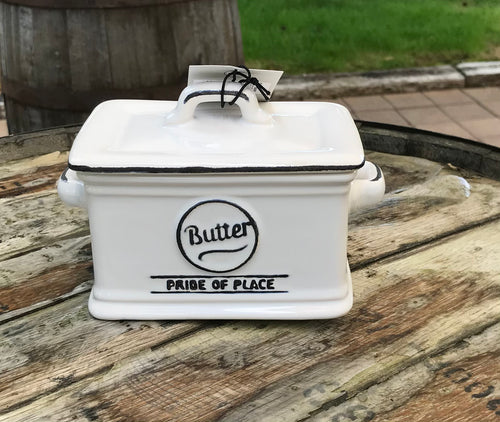 Pride of Place White Butter Dish