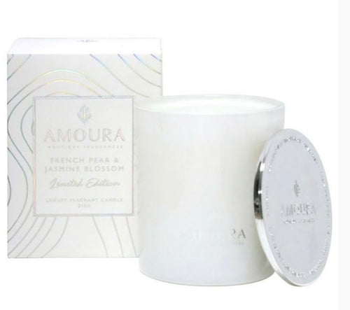 AMOURA LUXURY CANDLE - FRENCH PEAR & JASMINE BLOSSOM 310G
