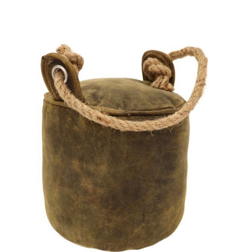 CHANDRI LEATHER DOOR STOP - ROUND