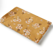 Load image into Gallery viewer, Snuggle Hunny Golden Flower Organic Muslin Wrap