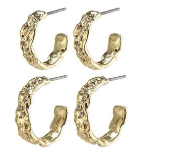 Pilgrim Pauline Earrings - Gold Plated - Crystal